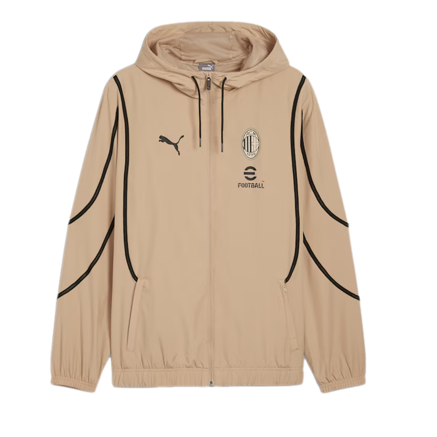 Chaqueta tejida de prepartido del AC Milan de Puma