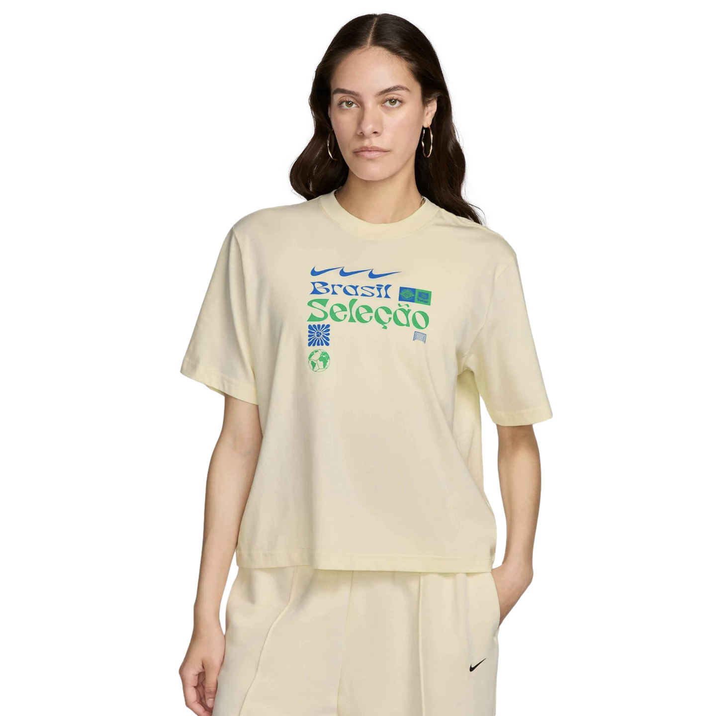 Camiseta corta para mujer Nike Brasil Earth Day