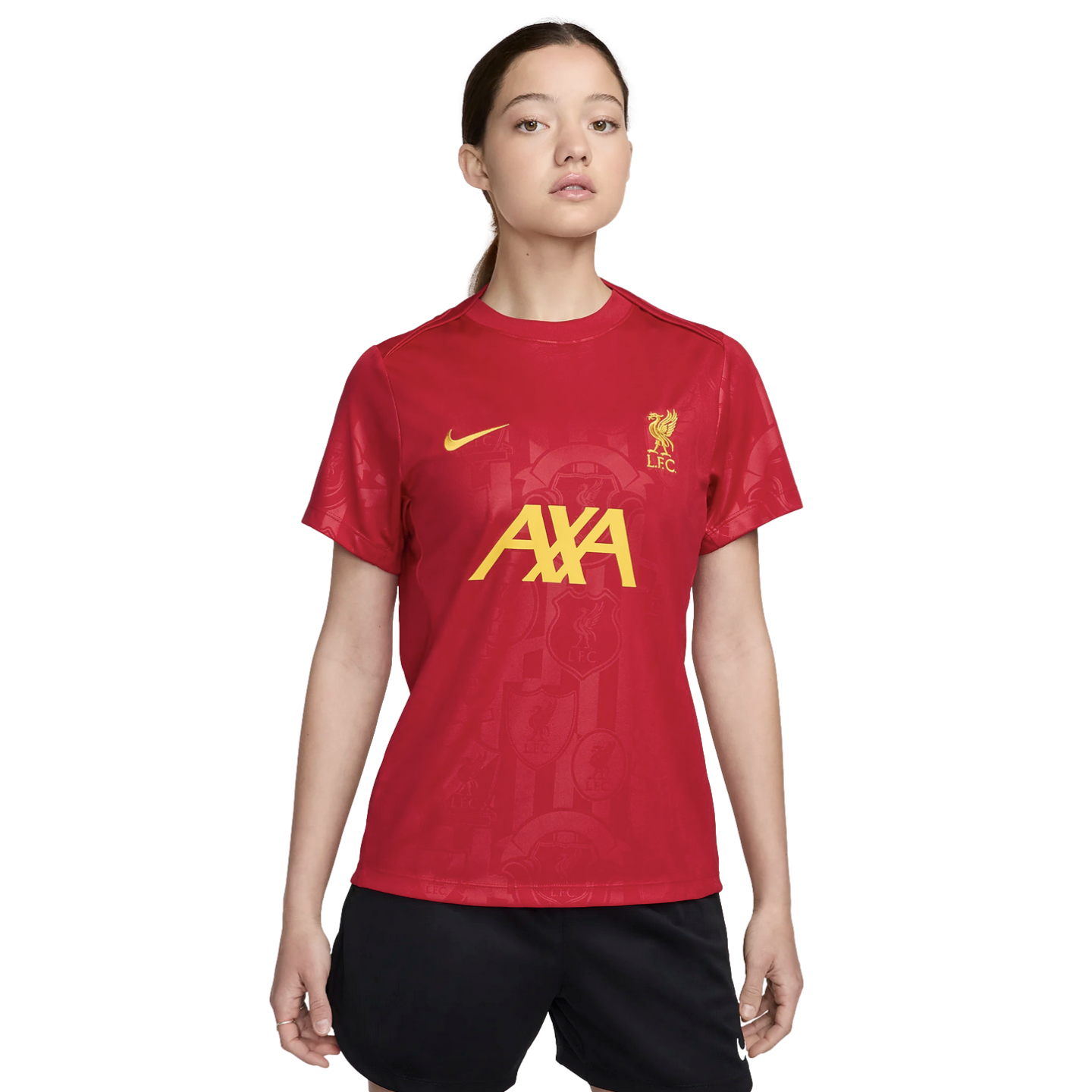 Camiseta Nike Liverpool Academy Pro para mujer para antes del partido