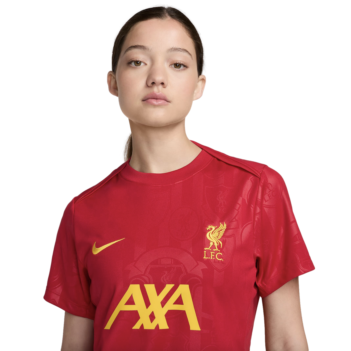 Camiseta Nike Liverpool Academy Pro para mujer para antes del partido