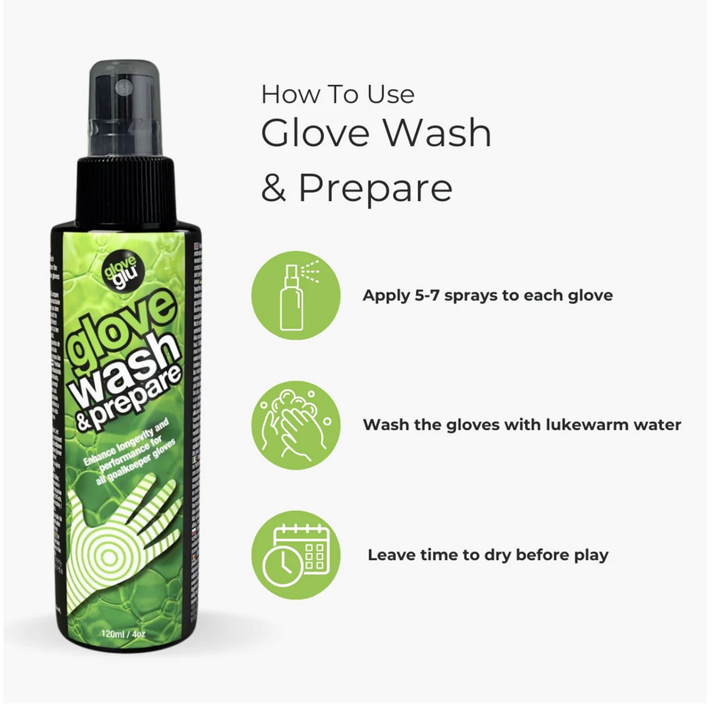 Spray para lavar y preparar guantes de portero Gloveglu (250 ml)