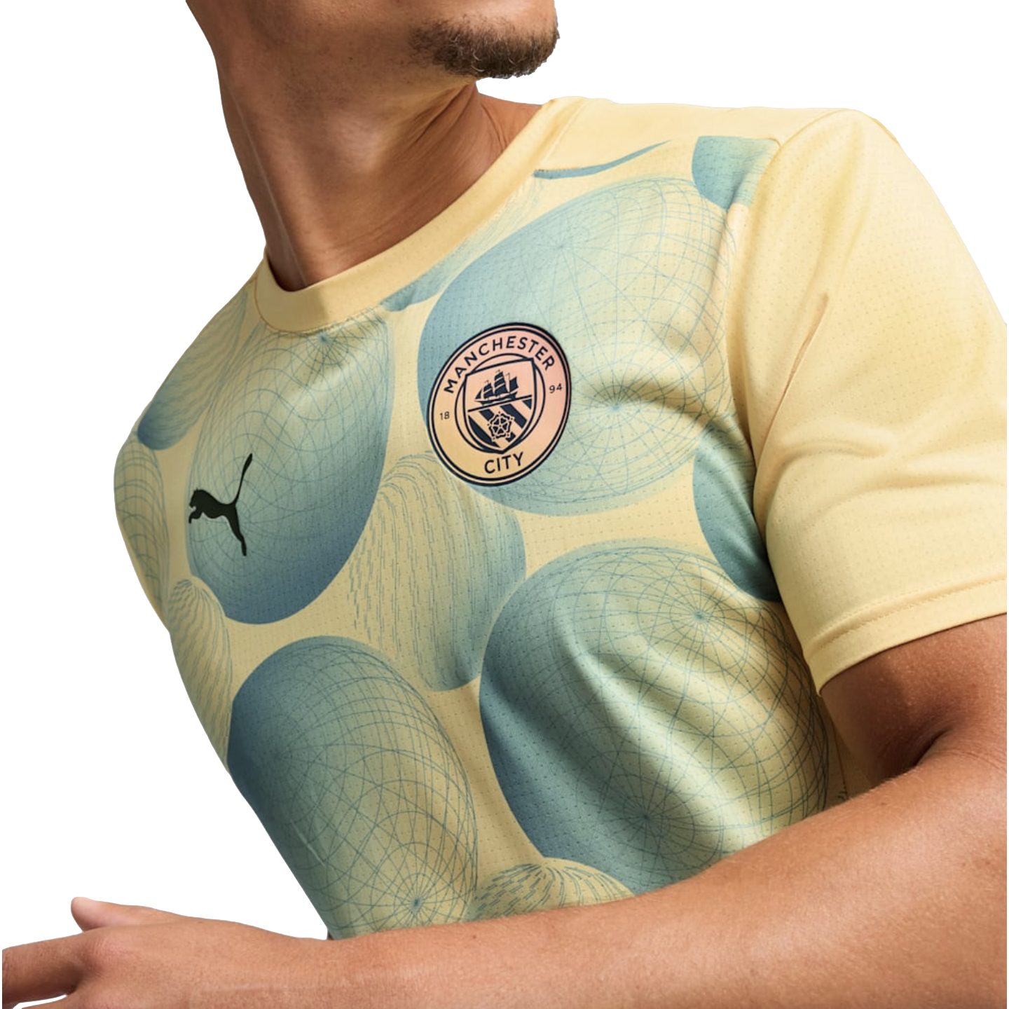 Camiseta de prepartido del Manchester City de Puma