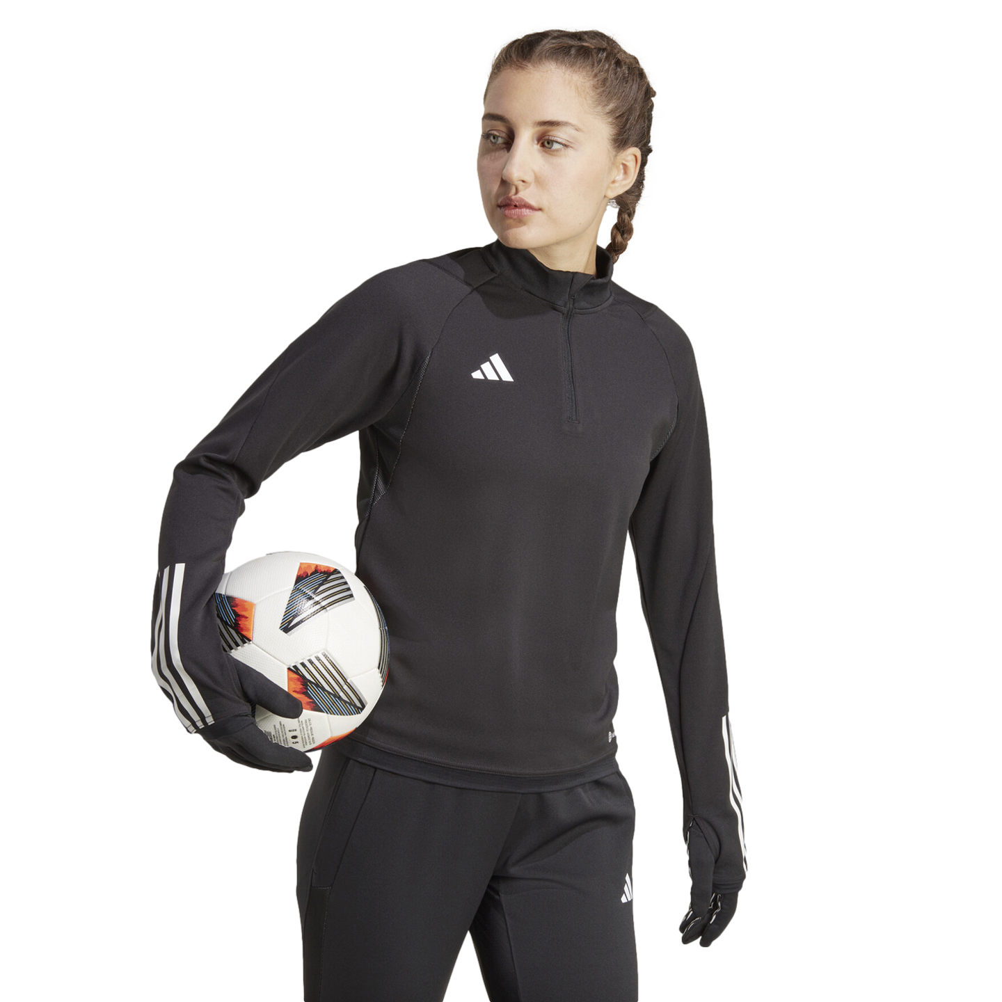 (ADID-HI5967) Camiseta de entrenamiento de competición para mujer Adidas Tiro 23 [NEGRO, BLANCO]