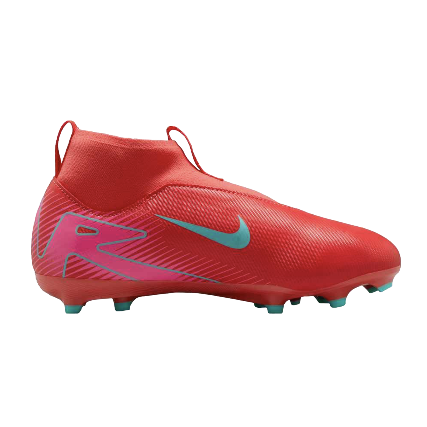 (NIKE-FQ8304-800) Botas de fútbol para terreno firme para jóvenes Nike Mercurial Superfly 10 Academy [EMBER GLOW/AURORA GREEN] (lanzamiento el 9/1/25)