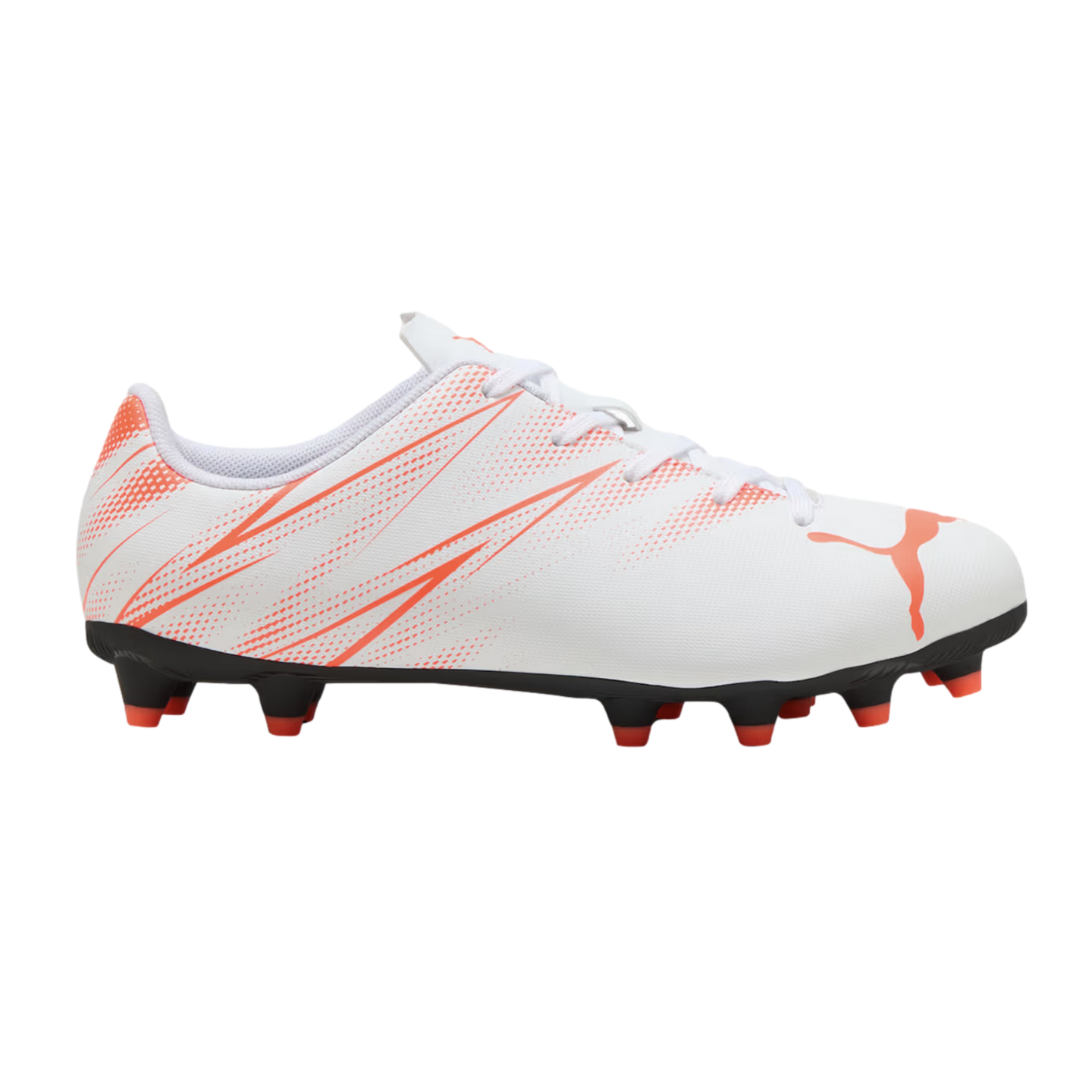 (PUMA-107480-13) Botas de fútbol para terreno firme para jóvenes Puma Attacanto [BLANCO] (lanzamiento el 1/1/25)