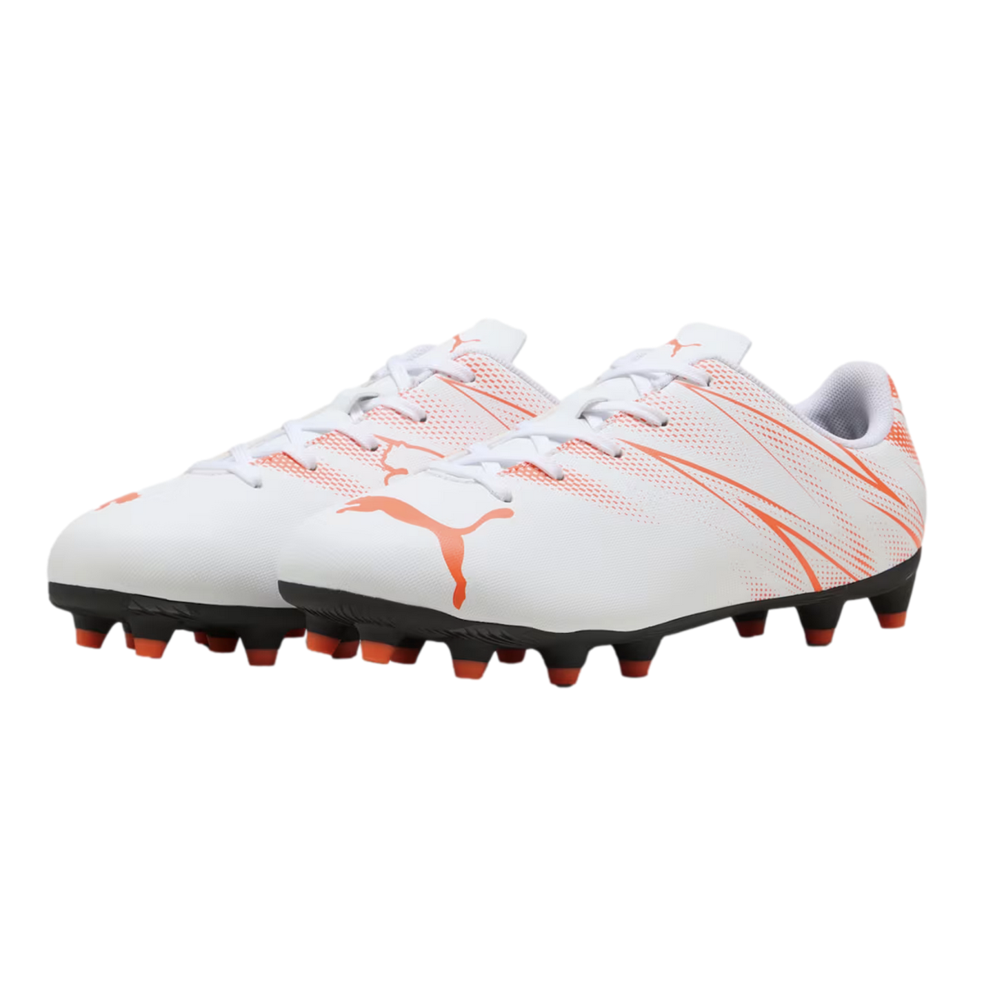 (PUMA-107480-13) Botas de fútbol para terreno firme para jóvenes Puma Attacanto [BLANCO] (lanzamiento el 1/1/25)