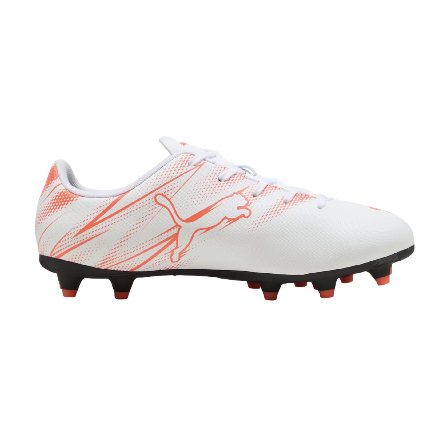 (PUMA-107480-13) Botas de fútbol para terreno firme para jóvenes Puma Attacanto [BLANCO] (lanzamiento el 1/1/25)