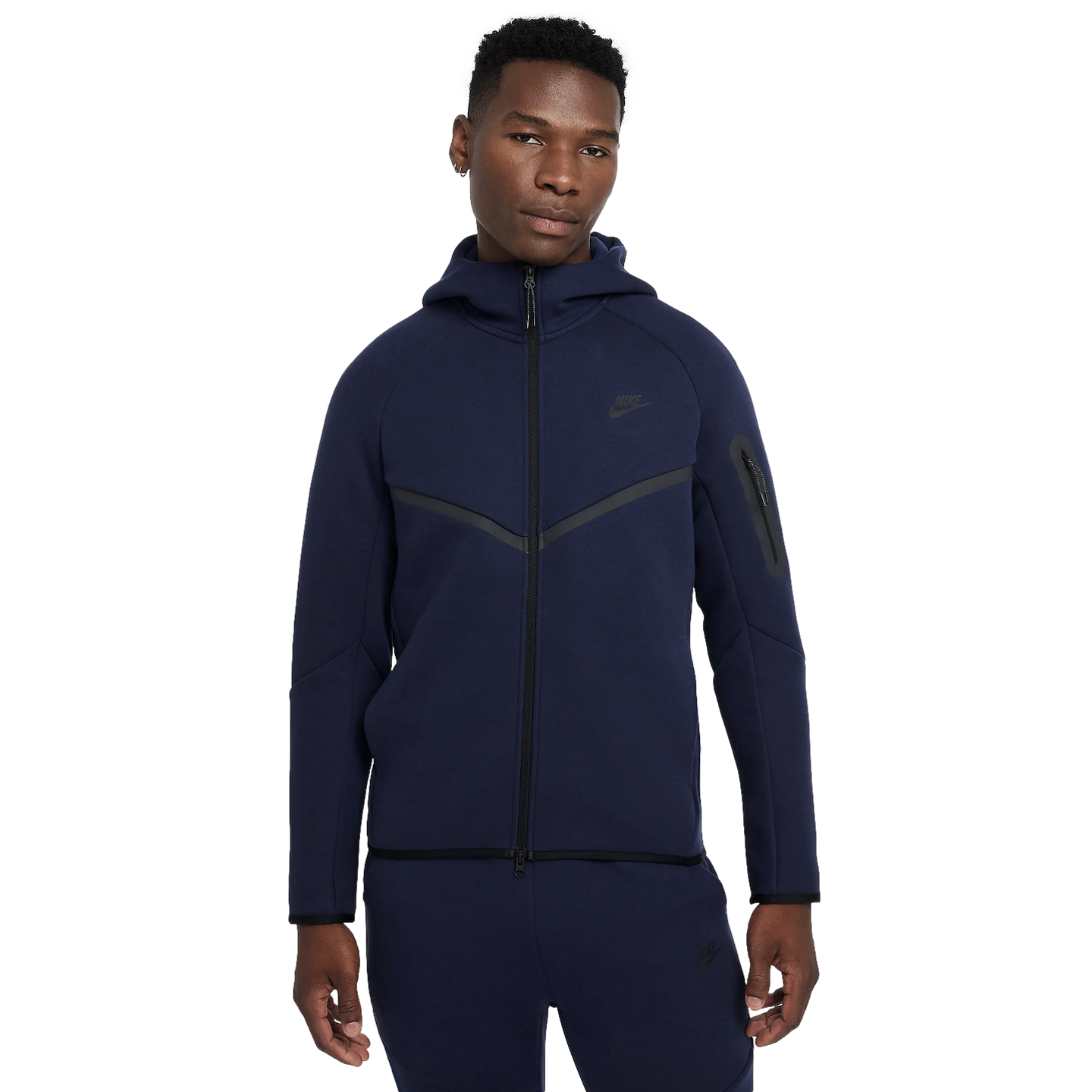 (NIKE-HV0949-451) Sudadera con capucha y cremallera completa Windrunner de Nike Tech [OBSIDIAN/BLACK]