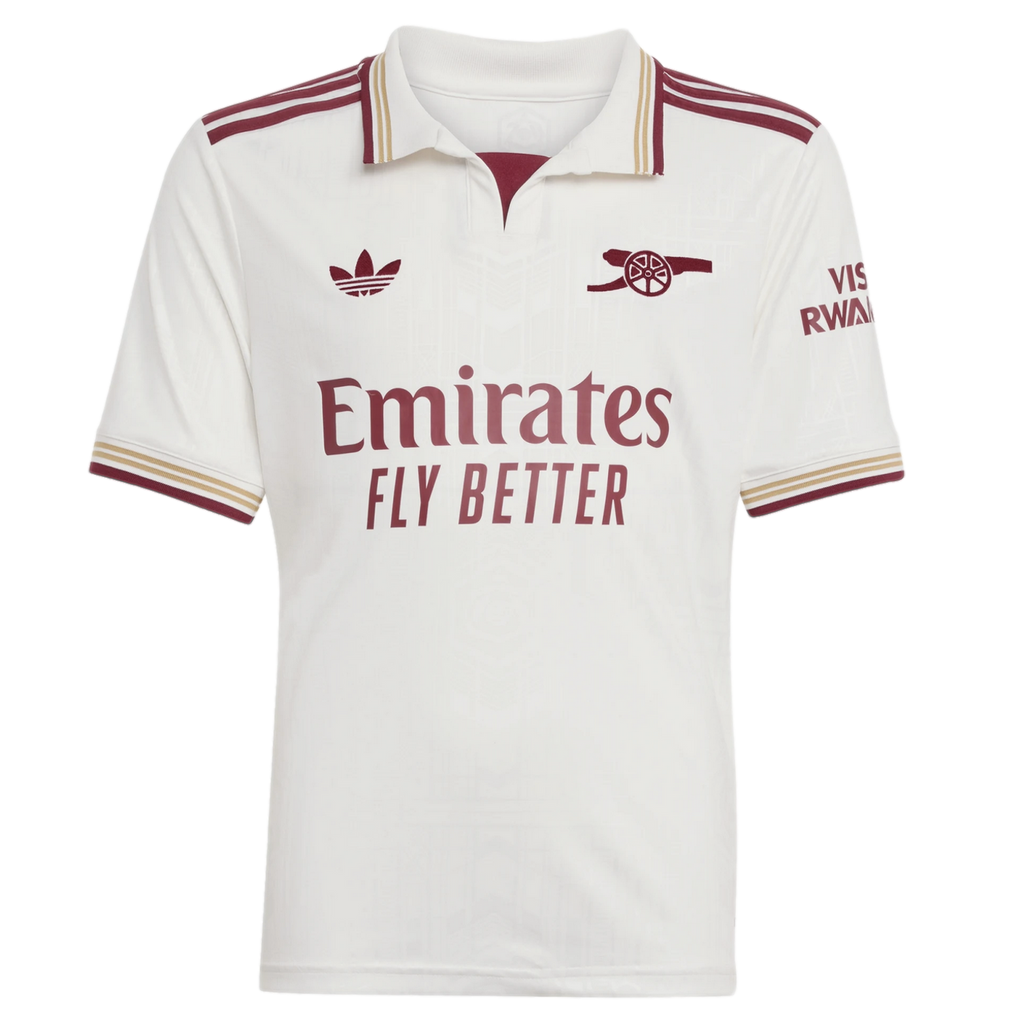 Adidas Arsenal 25/26 Youth Third Jersey Soccer JI9546 White