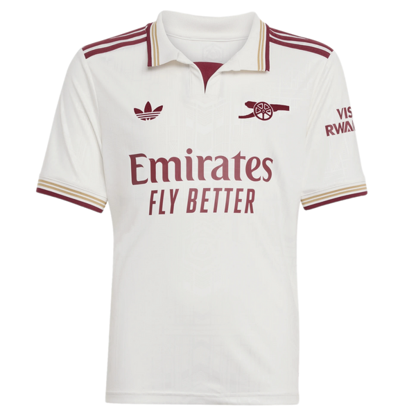 Adidas Arsenal 25/26 Youth Third Jersey Soccer JI9546 White