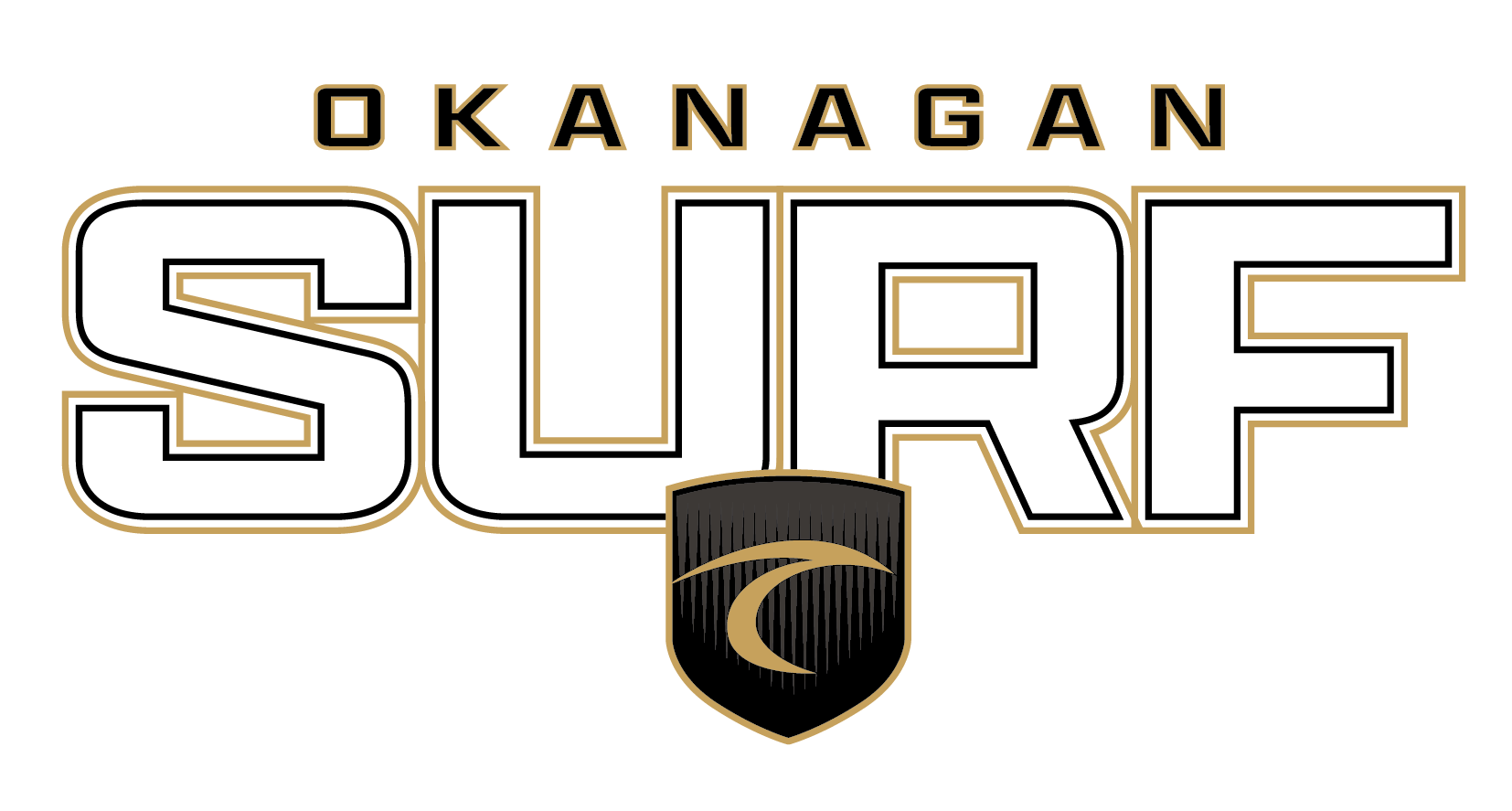 Surf 2026 Middle Chest Shield Trace Logo - Okanagan
