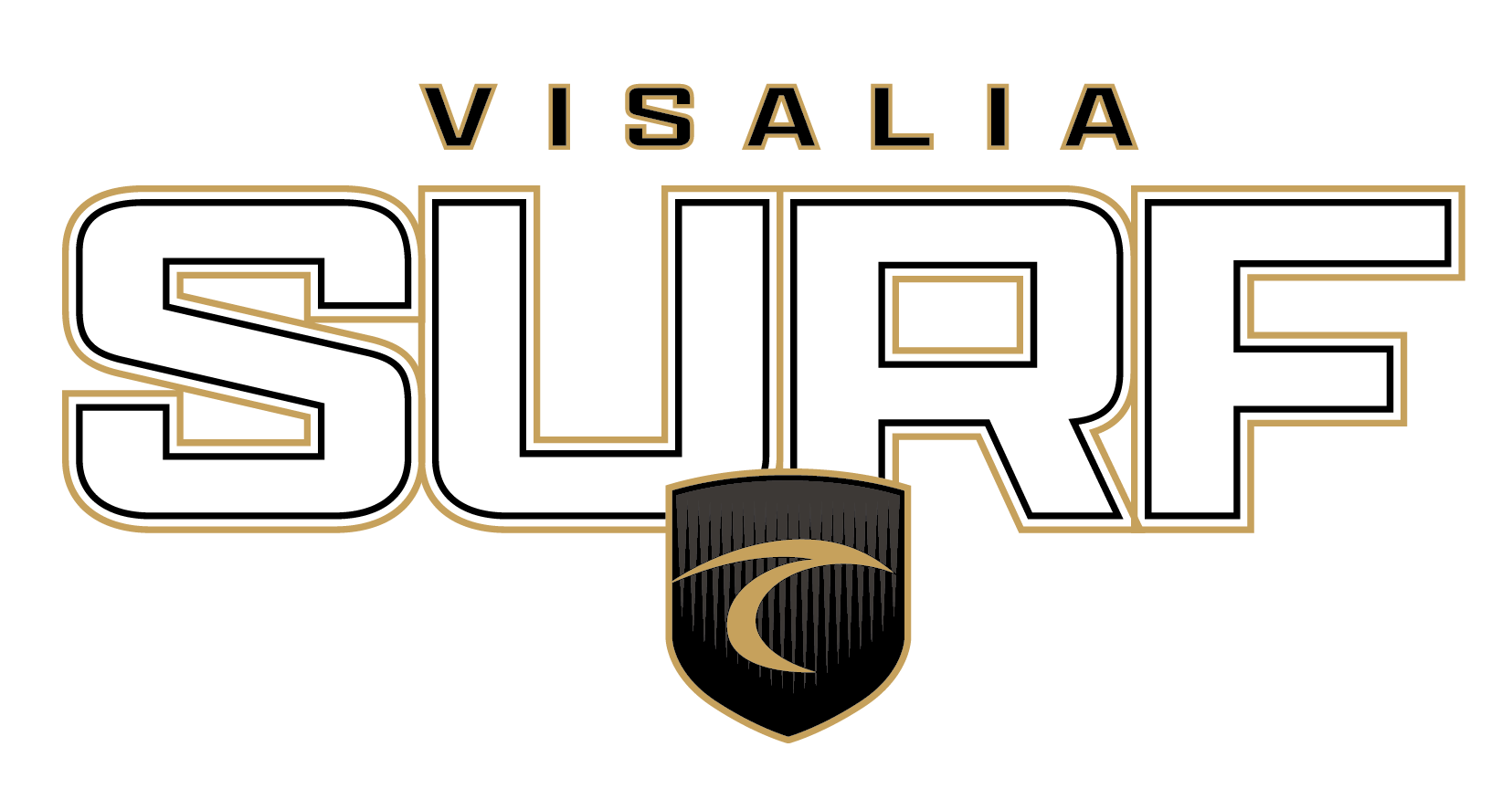 Surf 2026 Middle Chest Shield Trace Logo - Visalia Surf