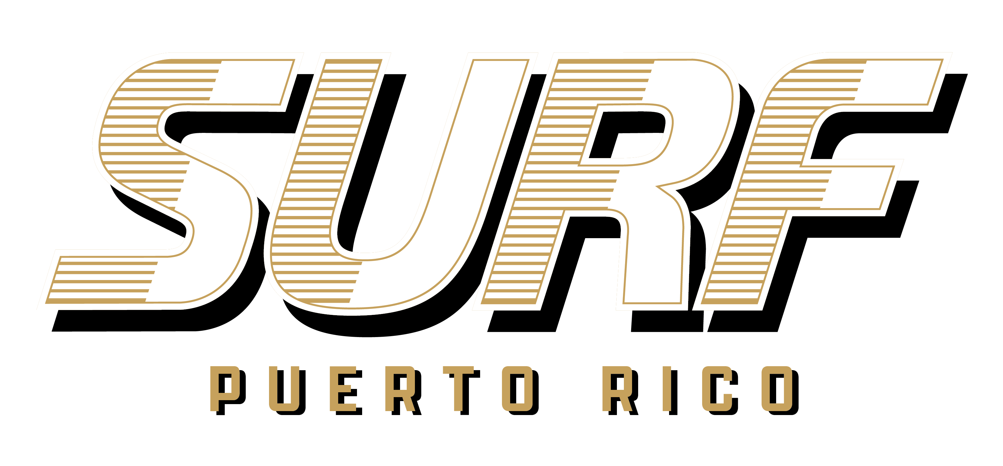 White/Gold Front "Surf" Center Surf Puerto Rico