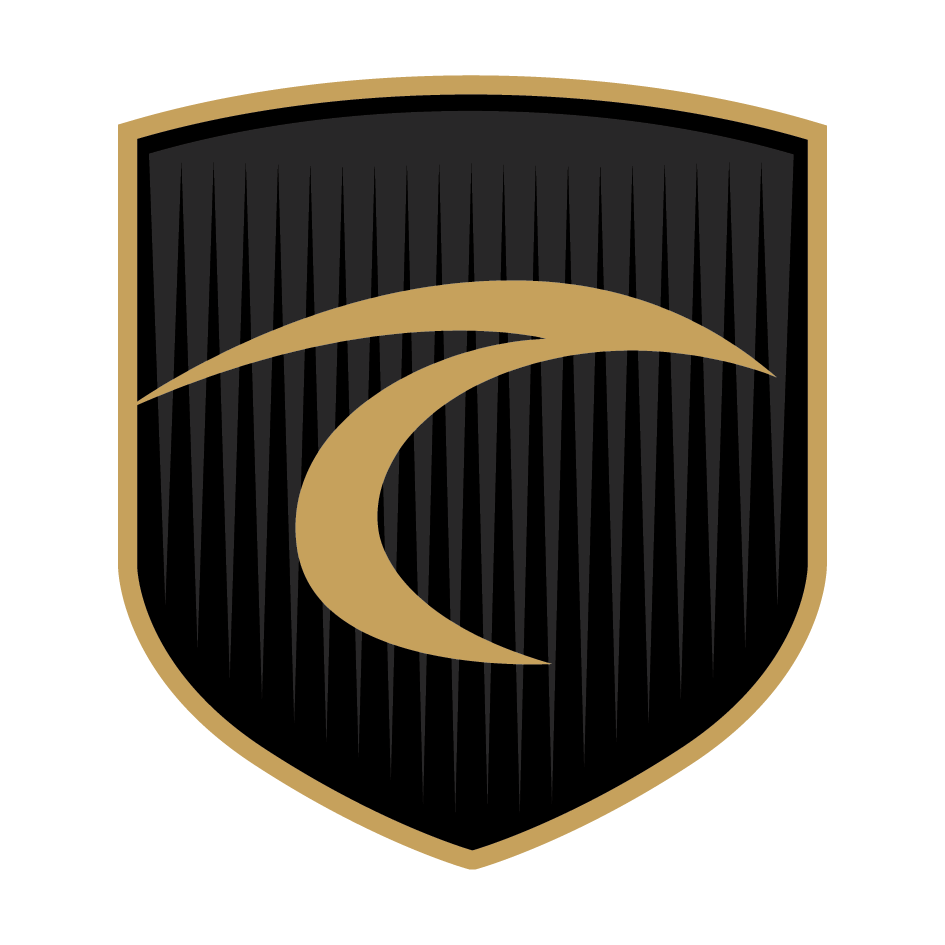 Black/Gold Surf Shield Upper Left