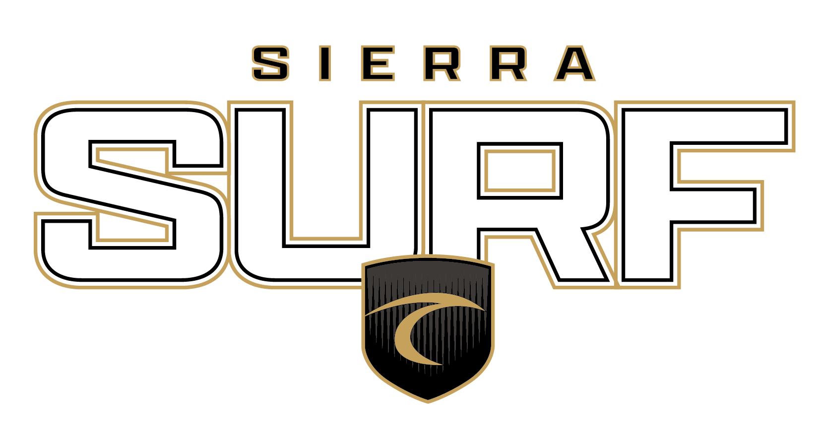 Surf 2026 Middle Chest Shield Trace Logo - Sierra Surf