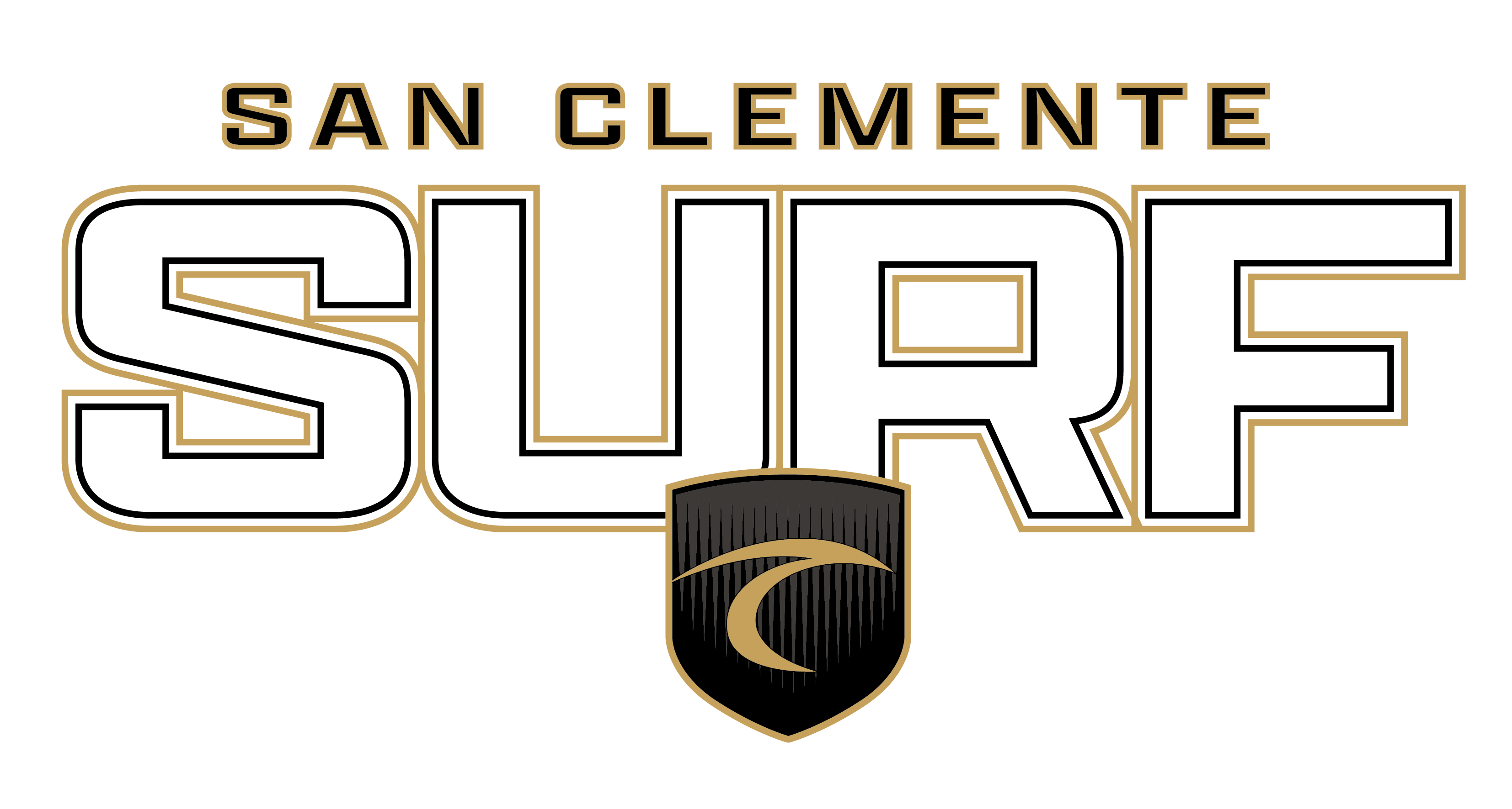 Surf 2026 Middle Chest Shield Trace Logo - San Clemente