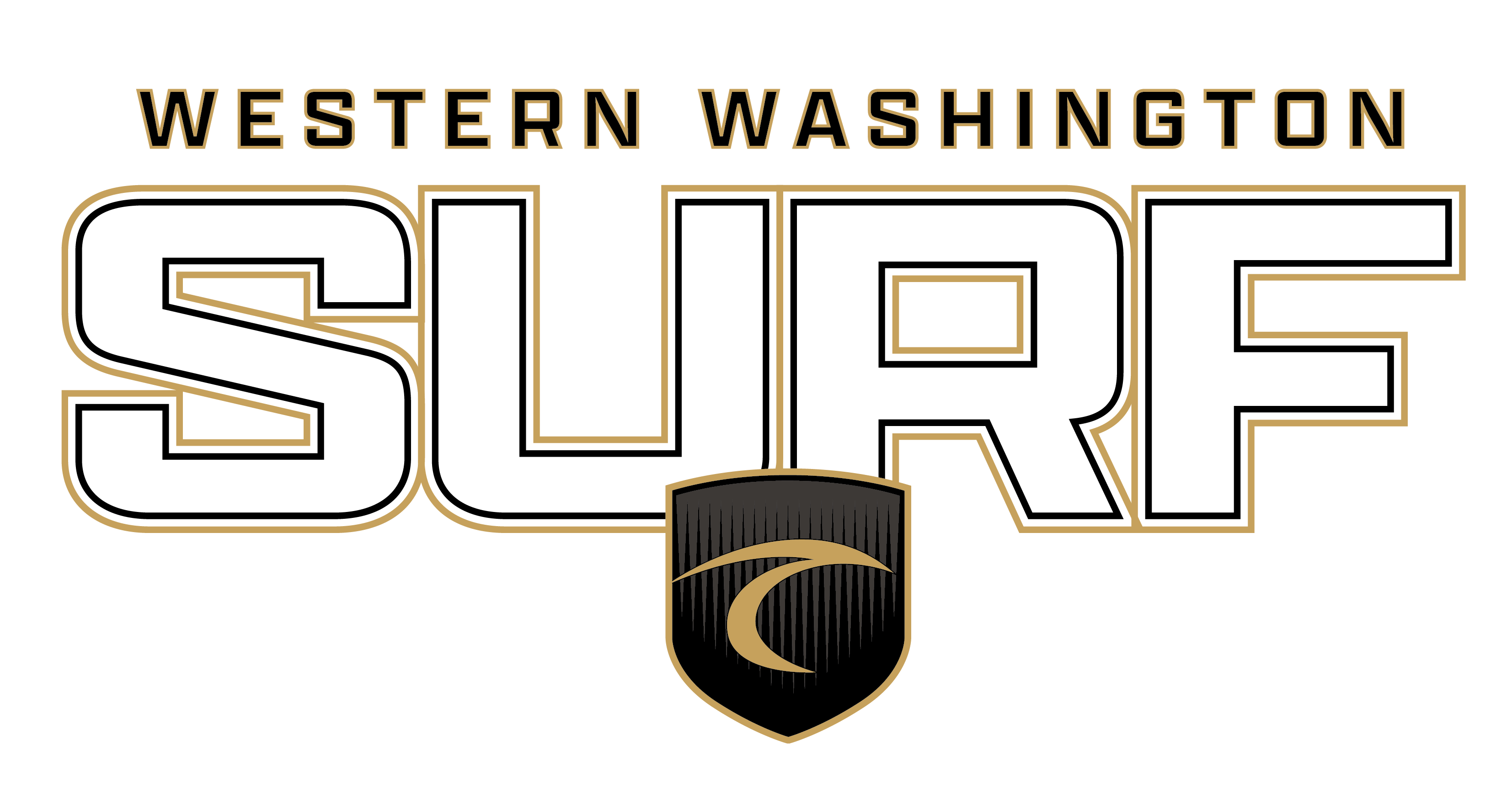 Surf 2026 Middle Chest Shield Trace Logo - Western Washington
