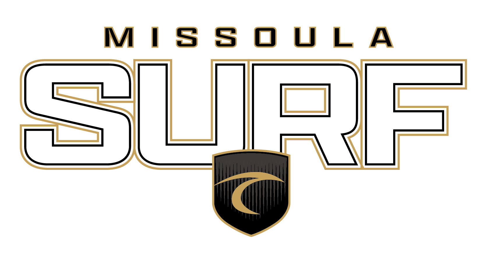 Surf 2026 Middle Chest Shield Trace Logo - Missoula