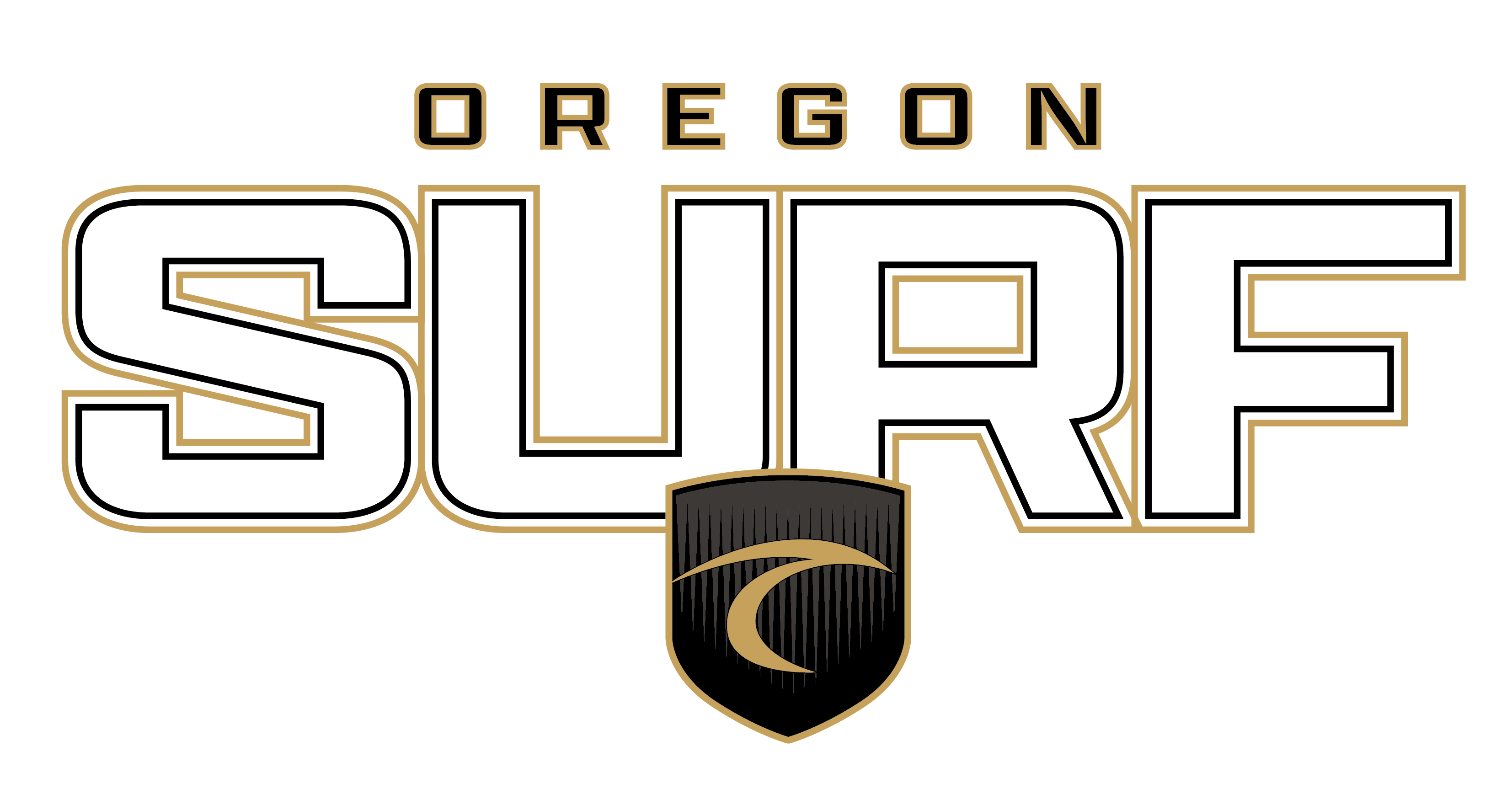 Surf 2026 Middle Chest Shield Trace Logo - Oregon