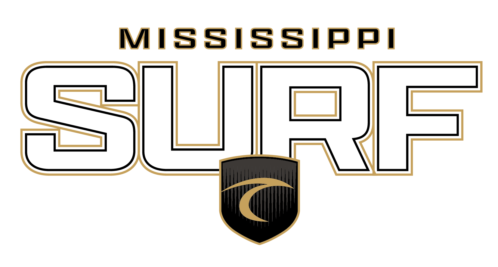 Surf 2026 Middle Chest Shield Trace Logo - Mississippi