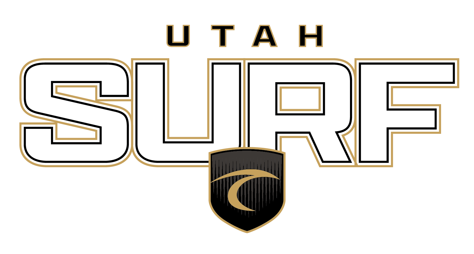 Surf 2026 Middle Chest Shield Trace Logo - Utah Surf