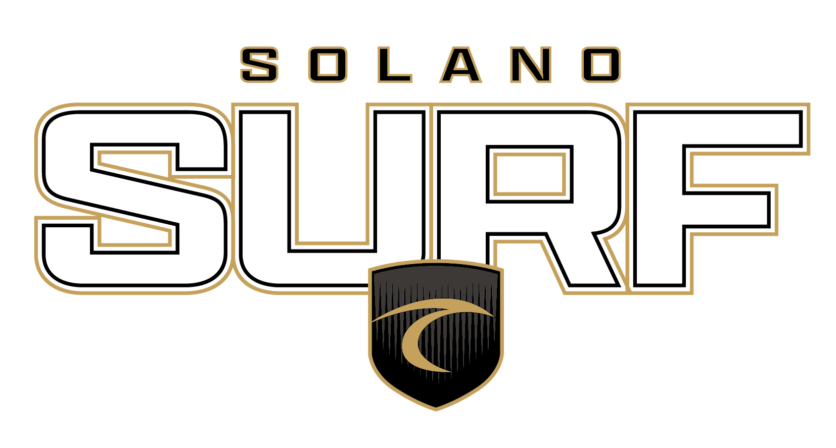 Surf 2026 Middle Chest Shield Trace Logo - Solano