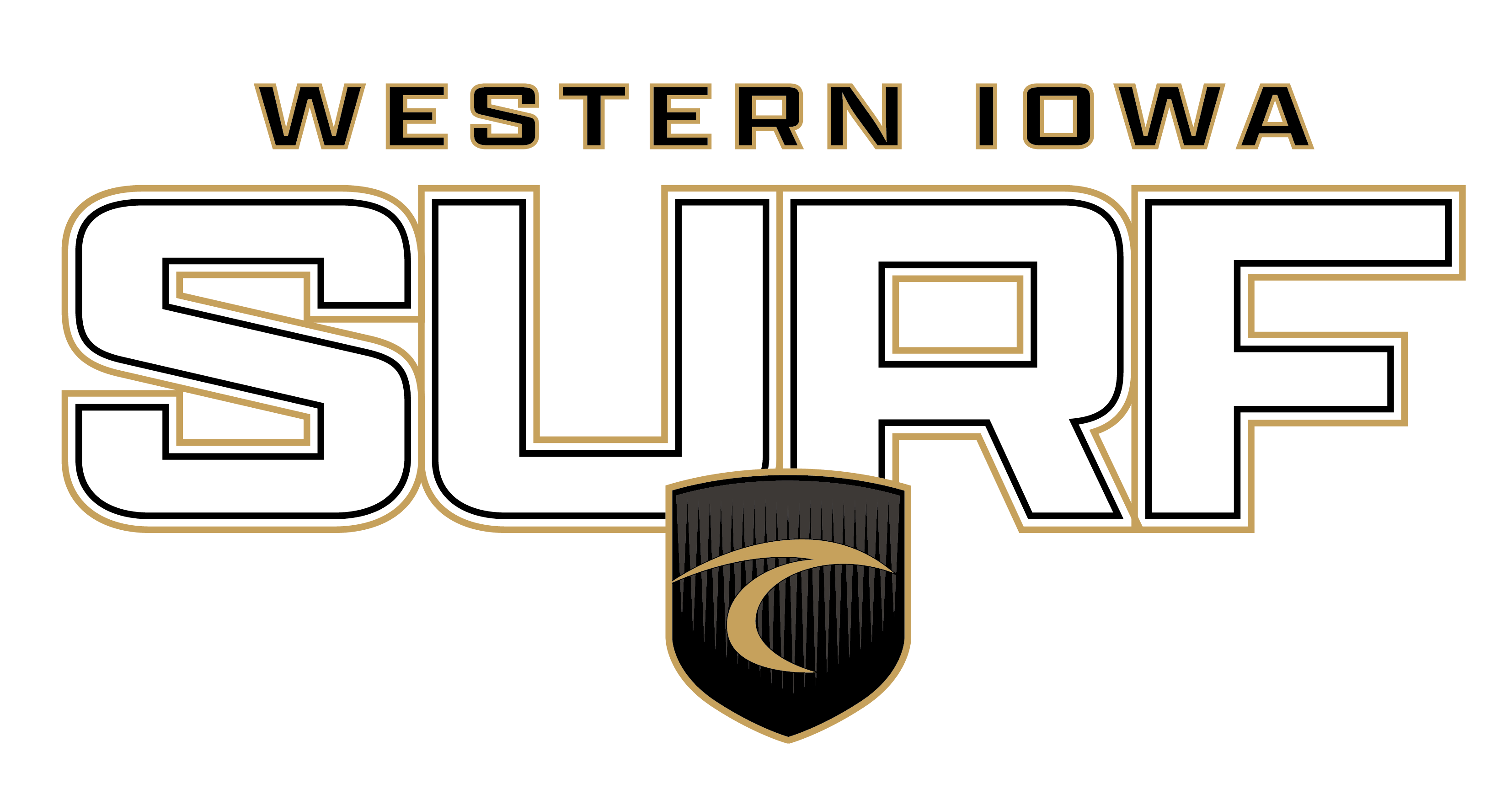 Surf 2026 Middle Chest Shield Trace Logo - Western Iowa