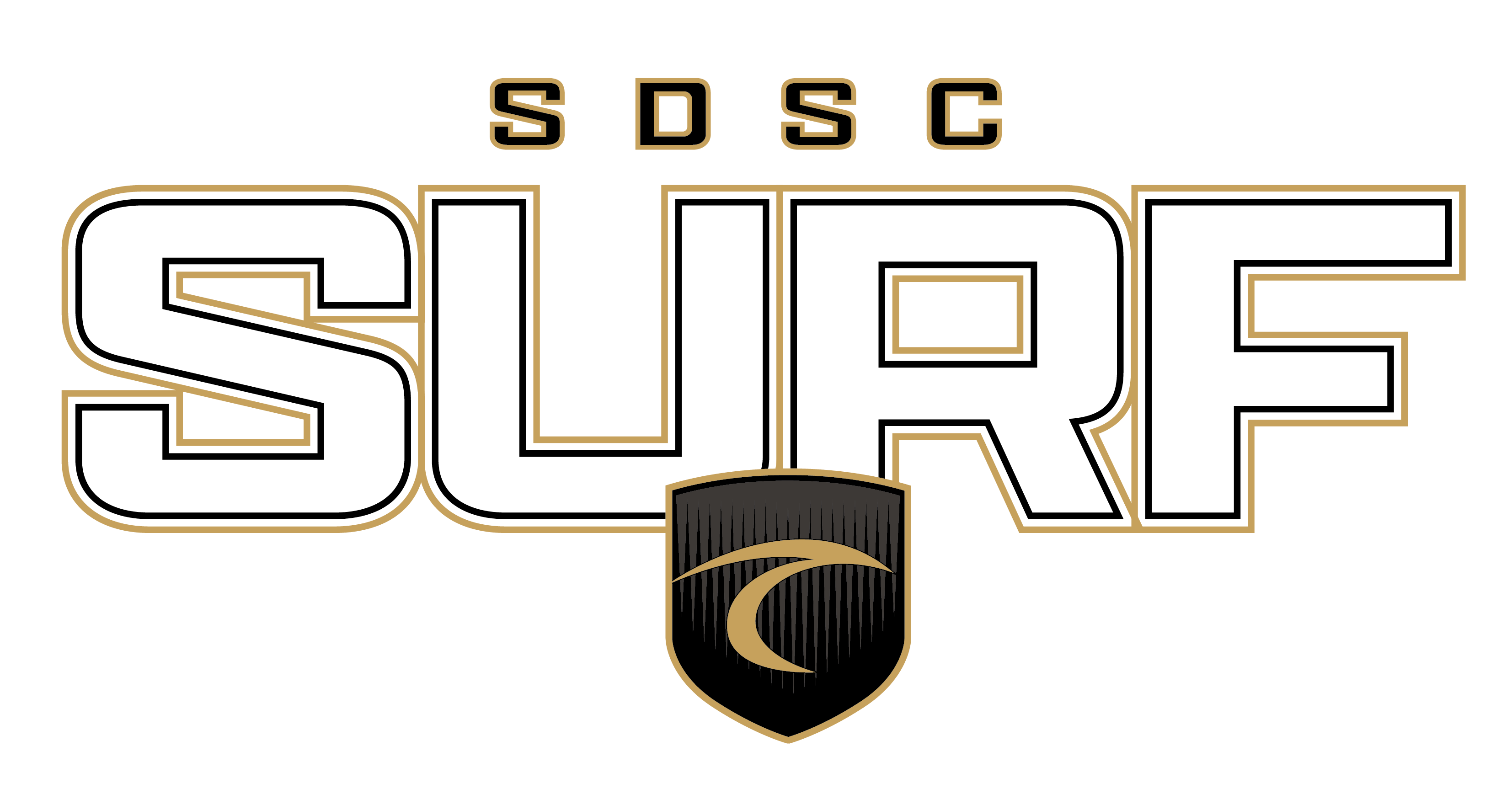Surf 2026 Middle Chest Shield Trace Logo - SDSC