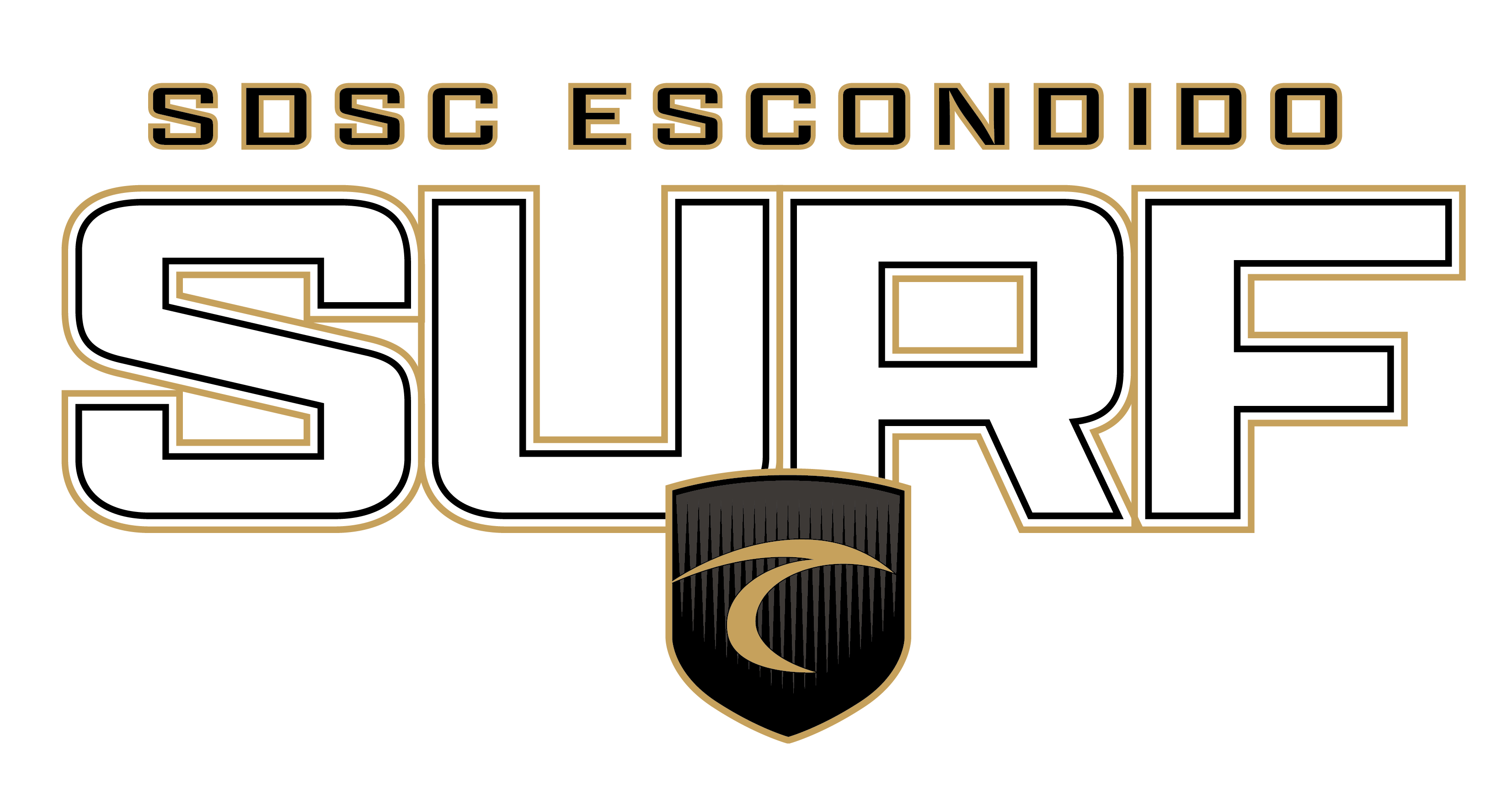 Surf 2026 Middle Chest Shield Trace Logo - SDSC Escondido