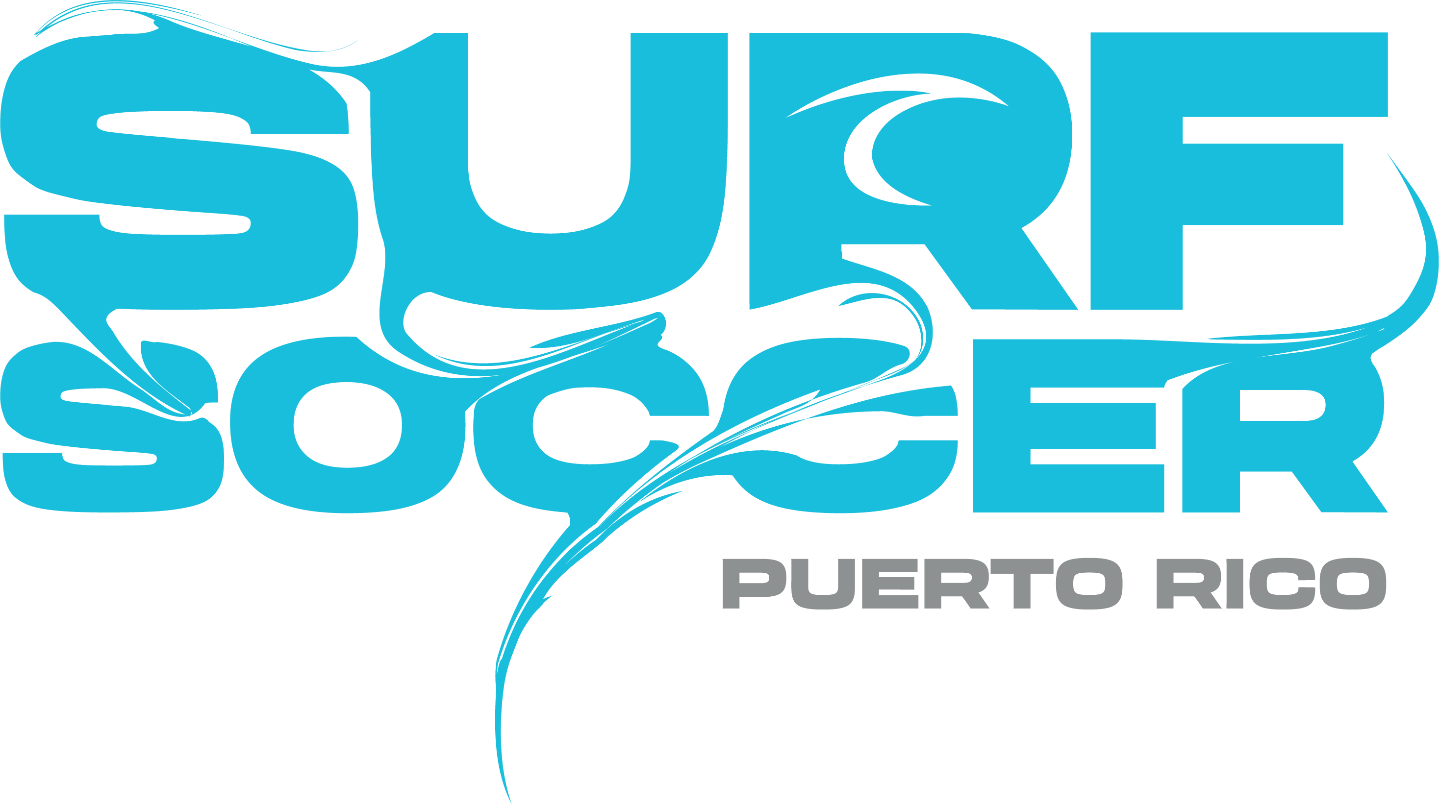 Blue Surf Soccer Paint Logo Puerto Rico Surf