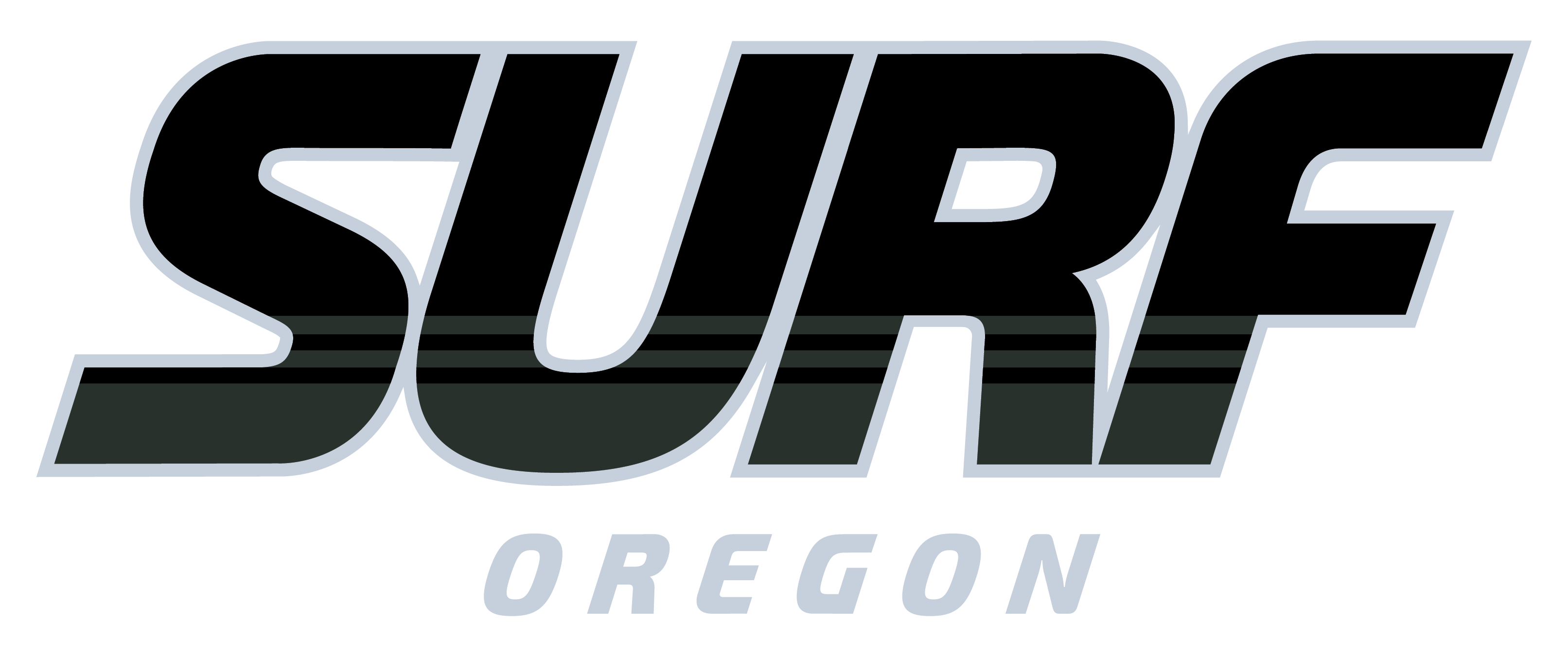 Black "Surf" Front Center Chest Oregon