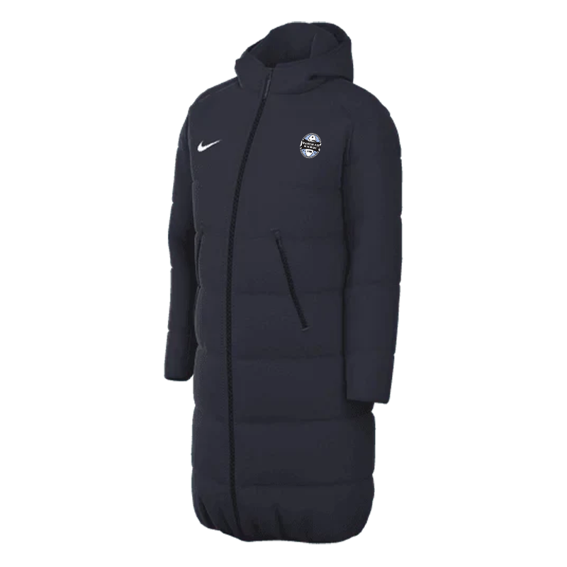 Chaqueta Nike Academy MFA Coach 2024 para mujer, color negro